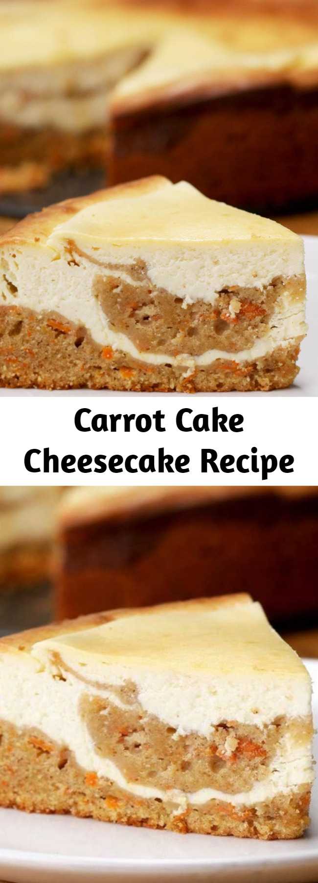 Carrot Cake Cheesecake Recipe - Two of my favorite cakes come together to make the ultimate spring dessert, this decadent carrot cake cheesecake. If you like carrot cake or cheesecake, you have to try this one! It’s an elegant dessert that is certain to impress. It would be perfect to make for Easter or an upcoming birthday. Really, who wouldn’t love this?