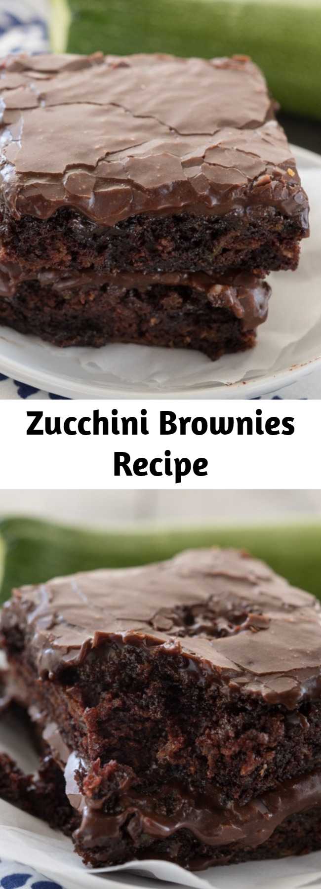 Zucchini Brownies Recipe - Zucchini brownies are a healthier recipe for brownies, and these are the BEST zucchini brownies ever! They’re ooey, gooey, and SUPER fudgy brownies. And NO one will know they have zucchini inside!