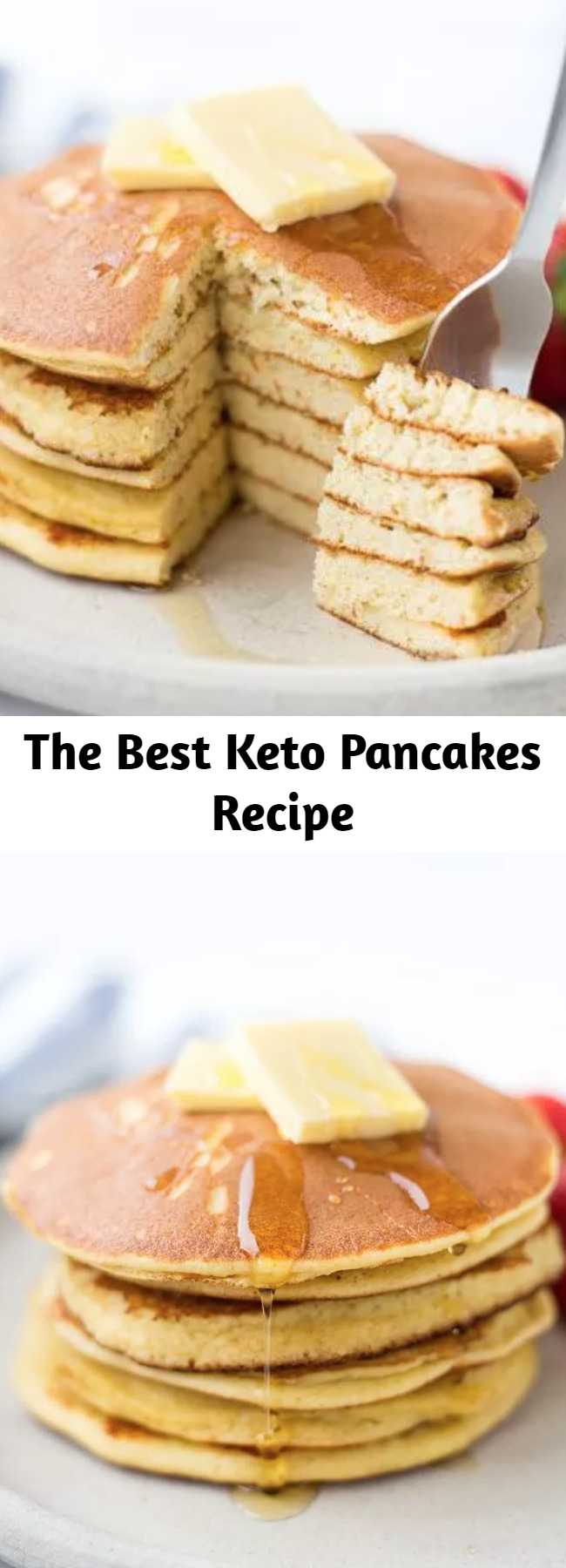 The Best Keto Pancakes Recipe - The Best Keto Pancakes recipe that has ever been made in our household! Made with just 6-ingredients this keto pancake mix is so easy to whip together with almond flour. Sunday morning pancakes will become a normal here on out.