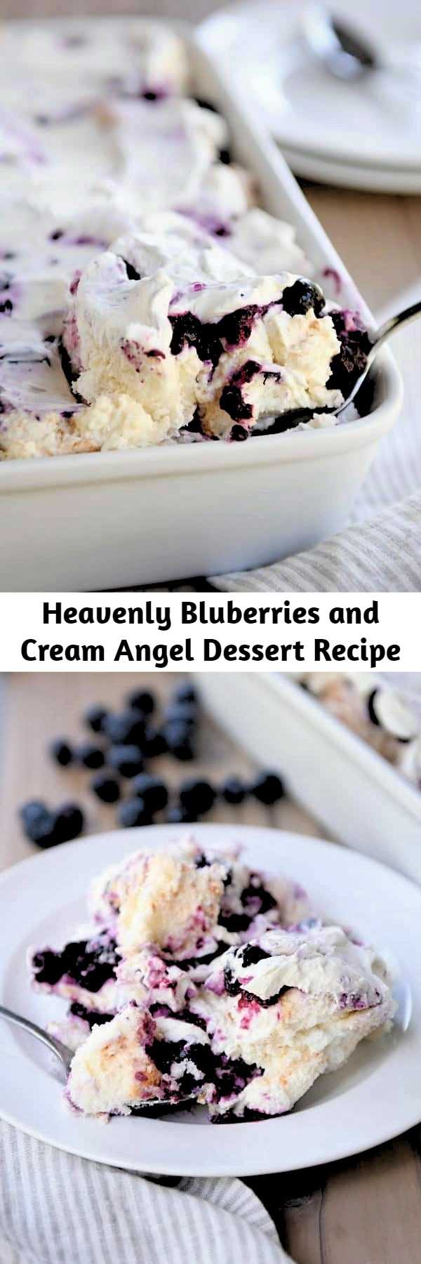 Heavenly Bluberries and Cream Angel Dessert Recipe