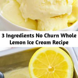 This creamy lemon ice cream uses just 3 ingredients. It's super easy to prepare and you'll have no-churn ice cream the next day.