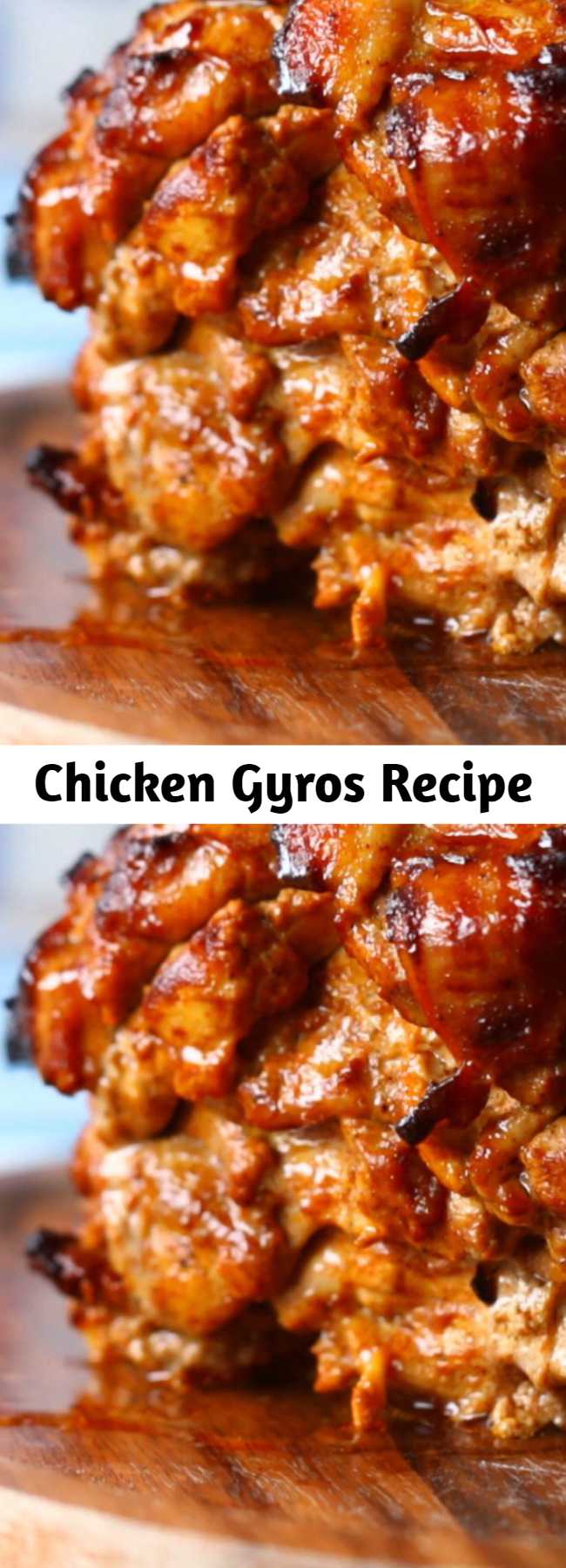 Chicken Gyros Recipe - The marinade for the chicken is so sensational that I use it even when I'm not making Gyros! This is fantastic for entertaining because you can just lay it all out for guests to help themselves. The smell when the chicken is cooking is incredible - you can really smell the oregano and garlic!