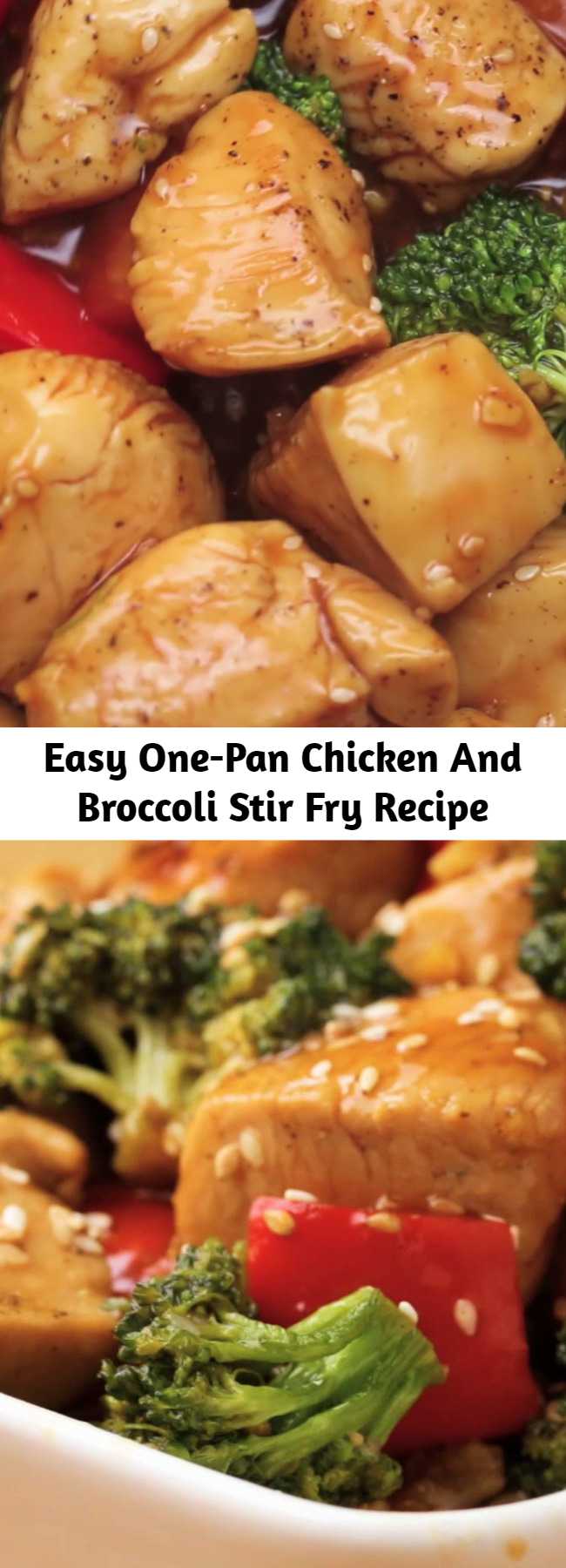 Easy One-Pan Chicken And Broccoli Stir Fry Recipe - This recipe for chicken and broccoli stir fry is a classic dish of chicken sauteed with fresh broccoli florets and coated in a savory sauce. You can have a healthy and easy dinner on the table in 30 minutes!