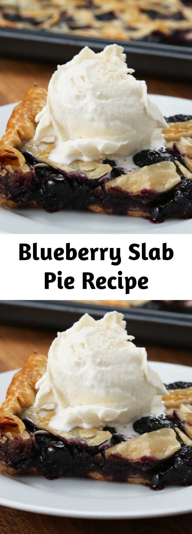 Blueberry Slab Pie Recipe - It looked and tasted great. Highly recommend with whipped cream! Delicious summer dessert!