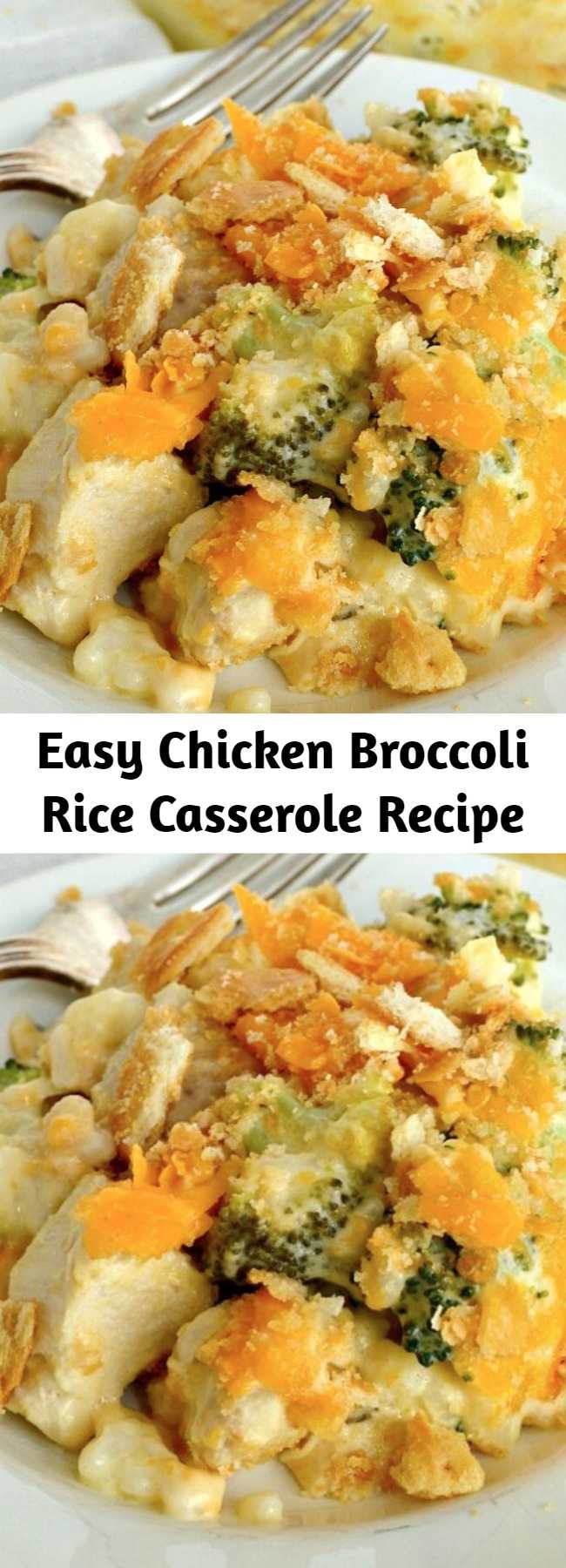 Easy Chicken Broccoli Rice Casserole Recipe - This amazing casserole is loaded with chunks of chicken breasts, fresh broccoli and rice in the creamiest, most flavorful sauce. Every bite is fabulous comfort food!