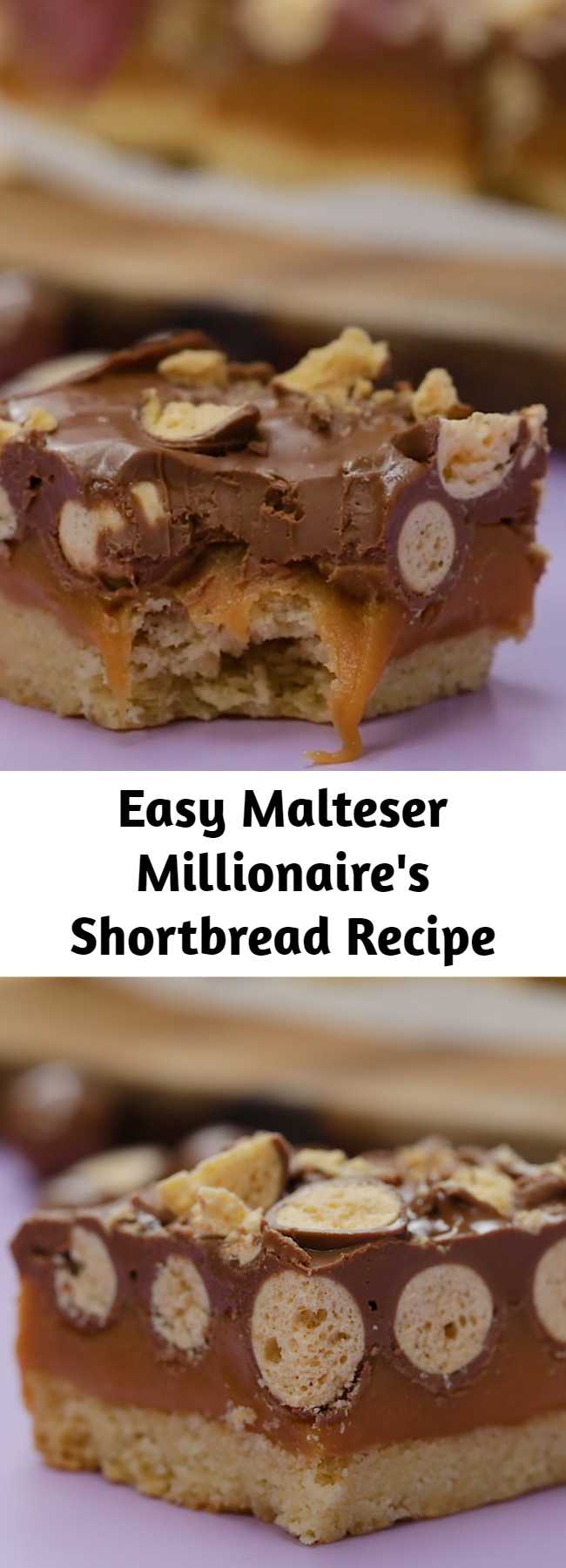 Easy Malteser Millionaire's Shortbread Recipe - To all the Malteser fan out there, this is a next level Malteser Millionaire Shortbread!