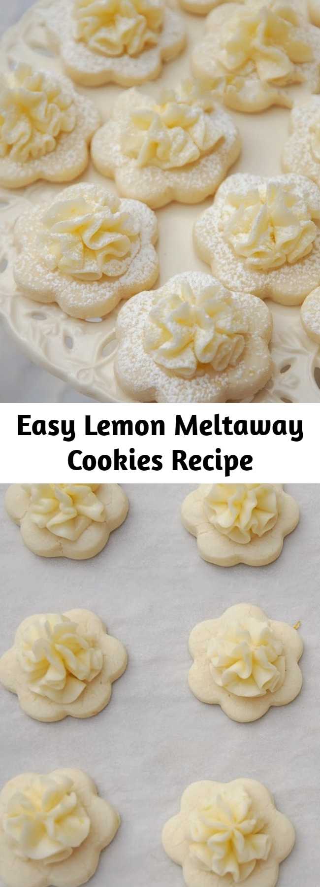 Easy Lemon Meltaway Cookies Recipe - What could be more lovely than Frilly Lemon Cookies at a Tea Party? I adore Lemon Meltaway Cookies and have been making them for Tea Parties for years.
