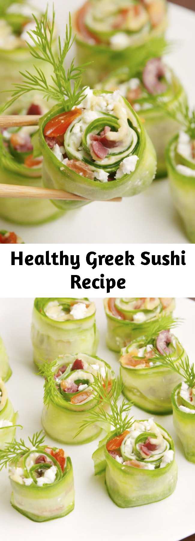 Healthy Greek Sushi Recipe - Get your chopsticks ready! #food #healthyeating #cleaneating #gf #glutenfree