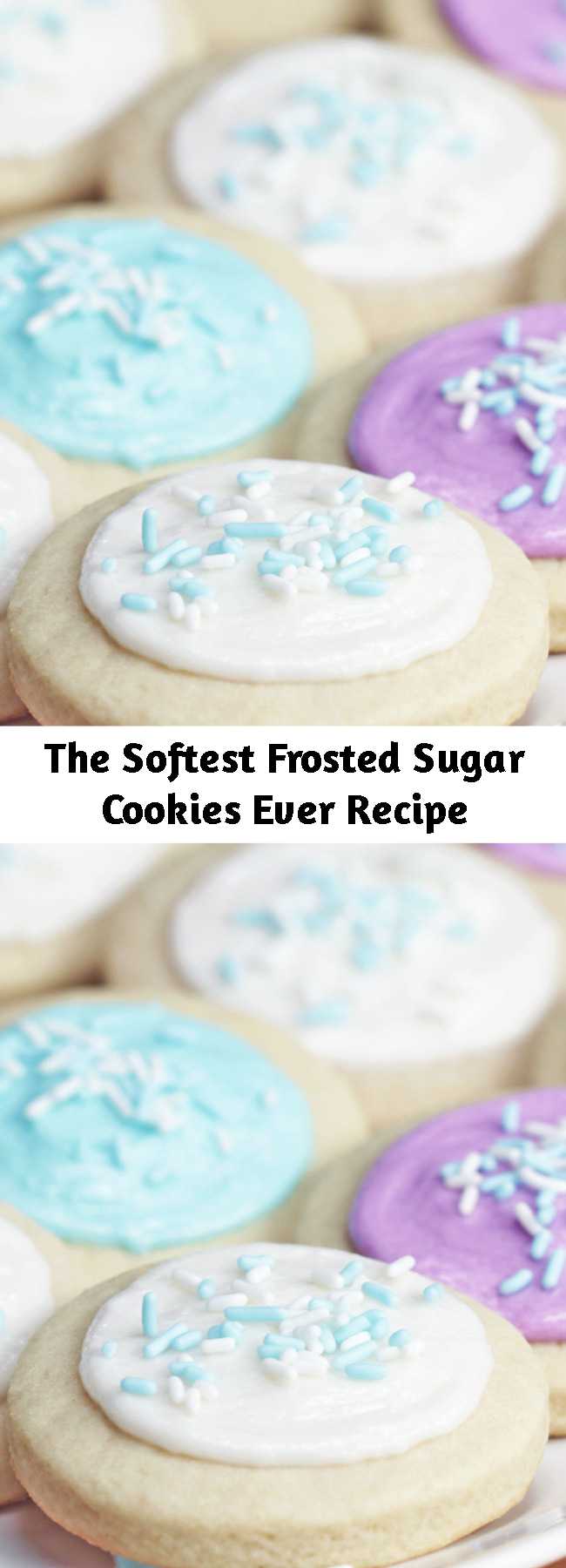 The Softest Frosted Sugar Cookies Ever Recipe - These insanely soft sugar cookies taste just like childhood.