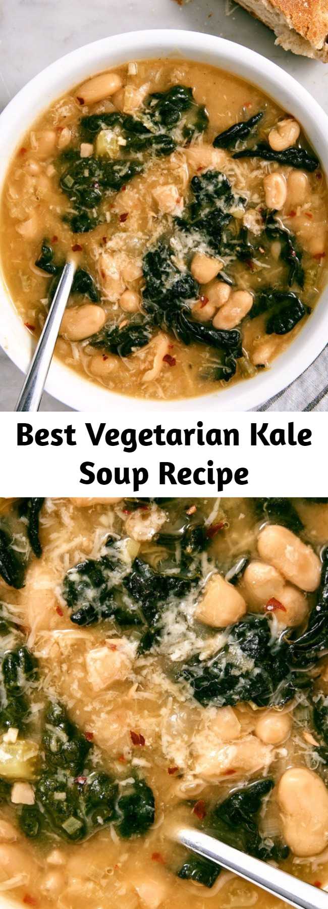 Best Vegetarian Kale Soup Recipe - Kale Soup is a hearty, vegetarian delight.