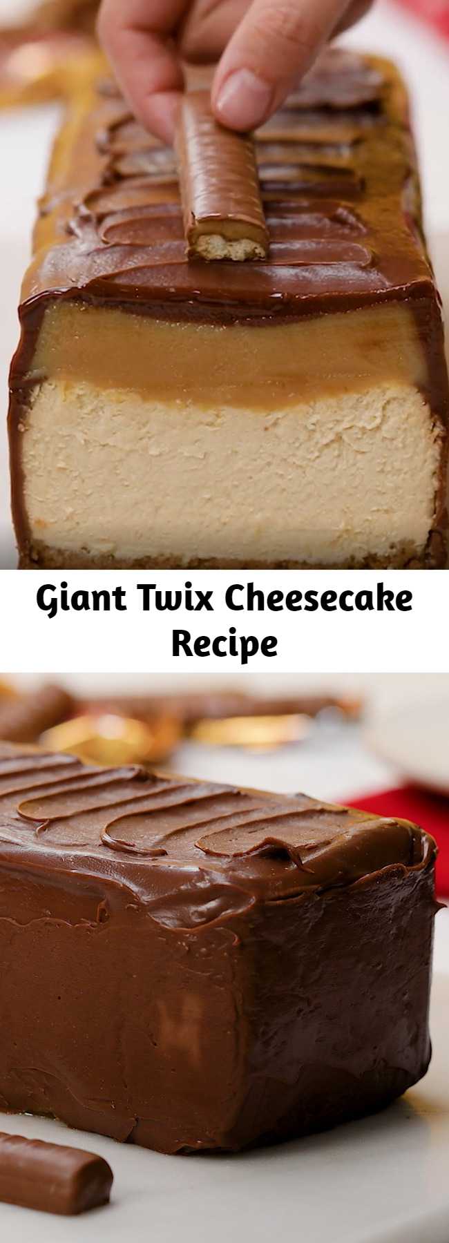 Giant Twix Cheesecake Recipe - We're not playing twix, this thing is HUGE.