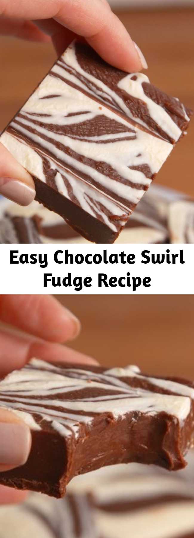 Easy Chocolate Swirl Fudge Recipe - Master this classic but surprisingly easy recipe for chocolate swirl fudge.