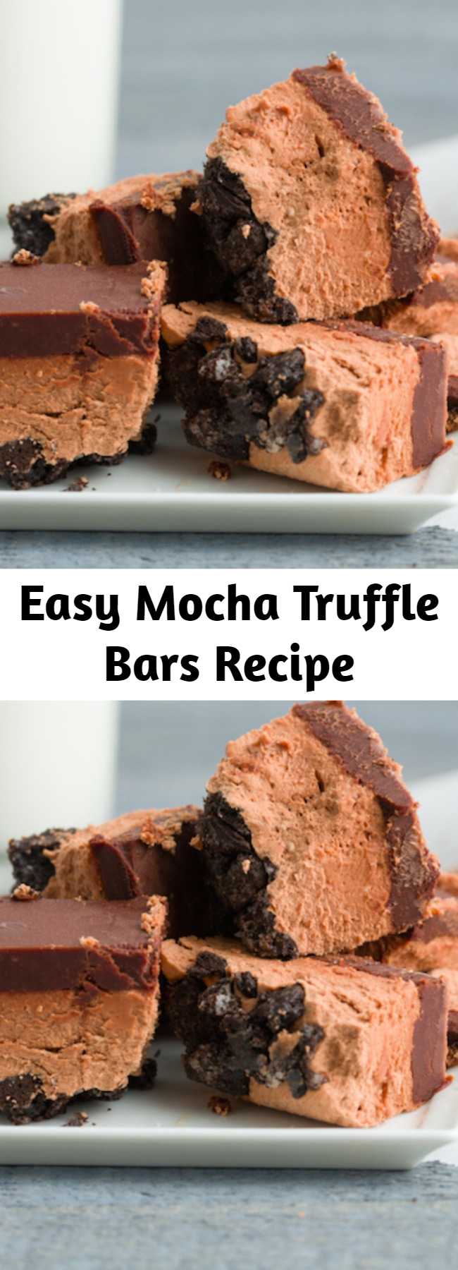 Easy Mocha Truffle Bars Recipe - Get your coffee and chocolate fix in one bite.