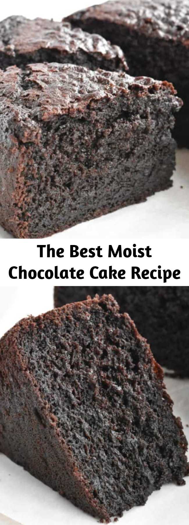 The Best Moist Chocolate Cake Recipe - It doesn't get much better than this ultra moist and rich chocolate cake! This is my go-to chocolate cake recipe for birthdays, dinner parties or just to enjoy. This cake only needs one bowl and no electric mixer.