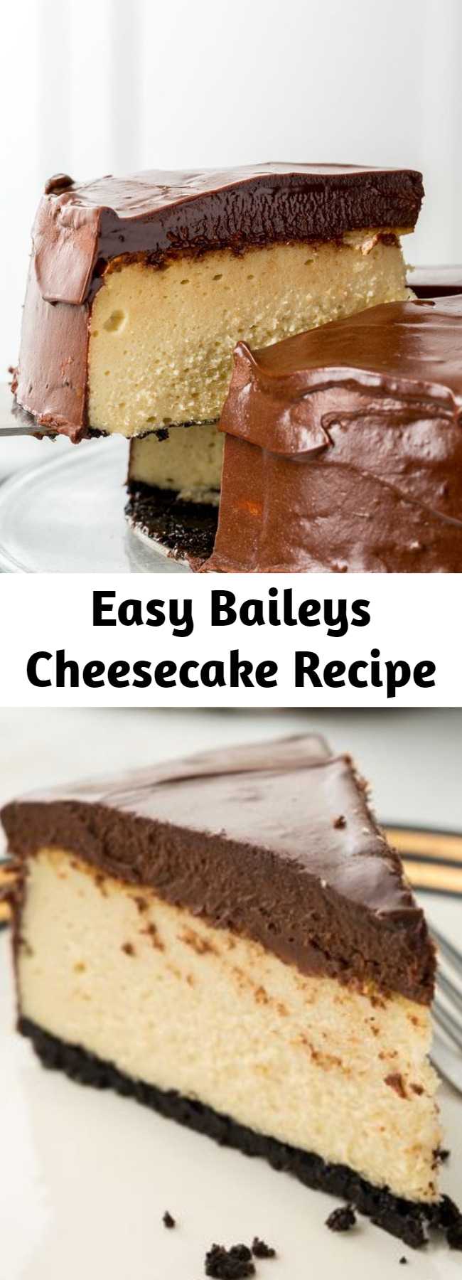Easy Baileys Cheesecake Recipe -  Looking for the perfect Baileys cheesecake recipe? This Baileys Cheesecake is the best.