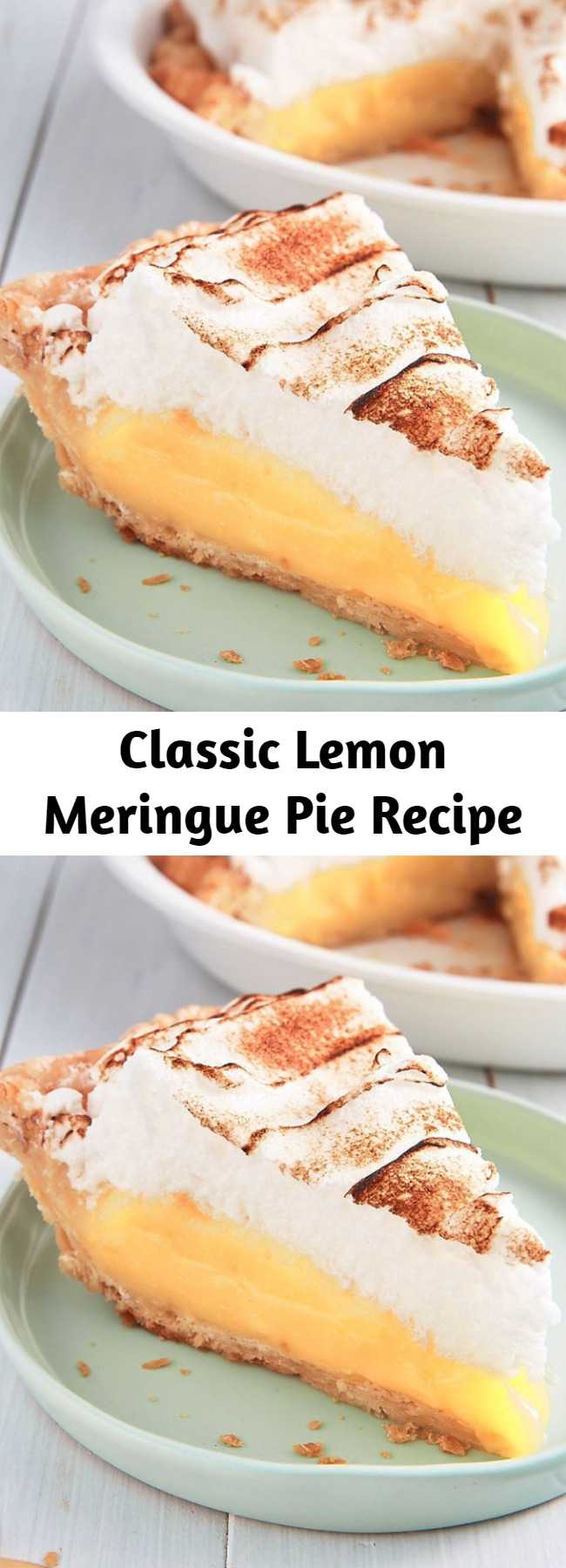 Classic Lemon Meringue Pie Recipe - This Lemon Meringue Pie uses both lemon zest and juice to strike the perfect balance between sweet and tart, plus it has a showstopping meringue topping.