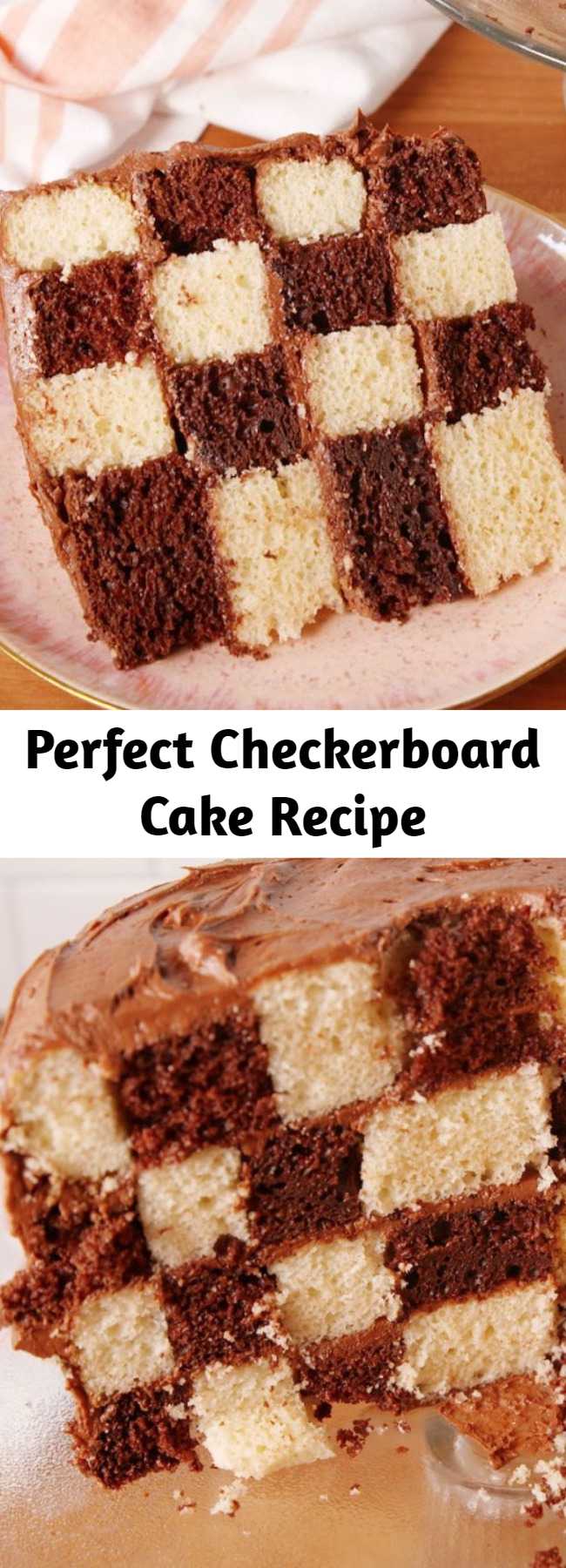 Perfect Checkerboard Cake Recipe - Mother's Day calls for something special, and this checkerboard cake always impresses.