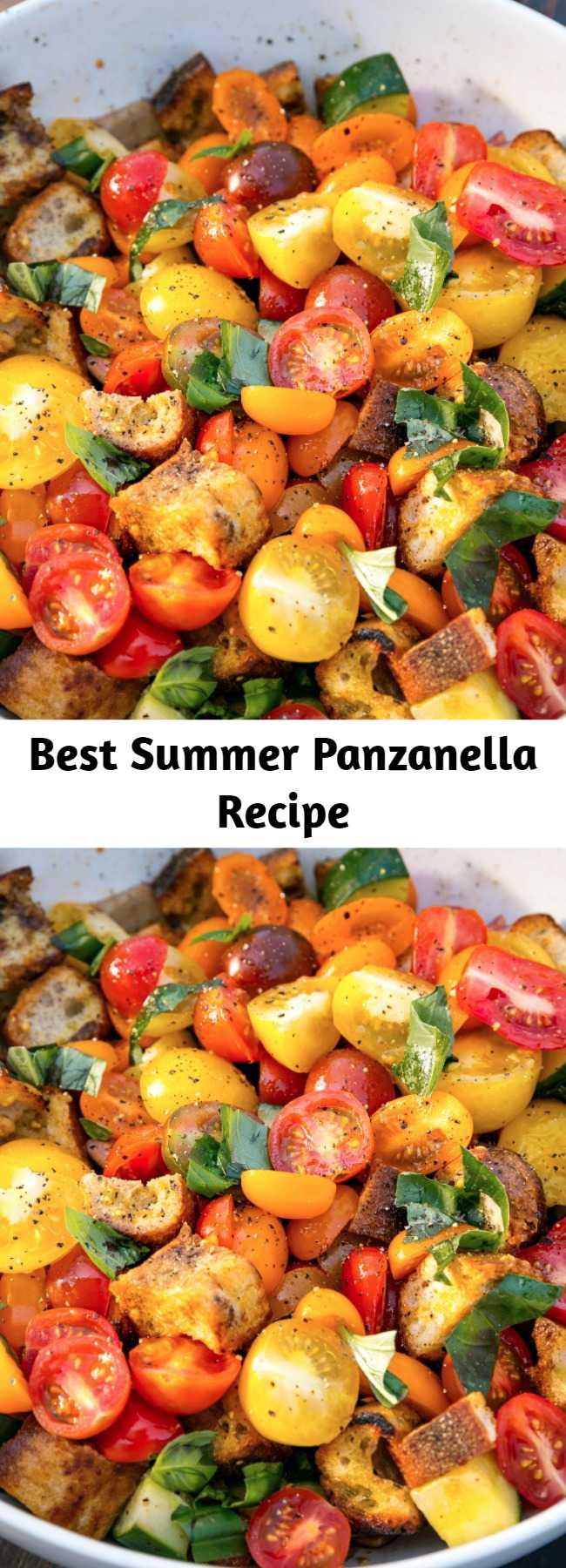 Best Summer Panzanella Recipe -  For your next BBQ, make this easy Summer Panzanella! Panzan-HELL-YEA!