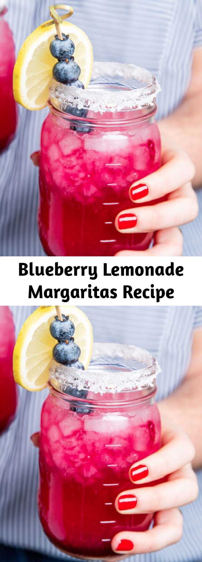 Blueberry Lemonade Margaritas Recipe - Seize the best of summer with these Blueberry Lemonade Margaritas. These refreshing (and beautiful) margaritas start with a homemade blueberry syrup.