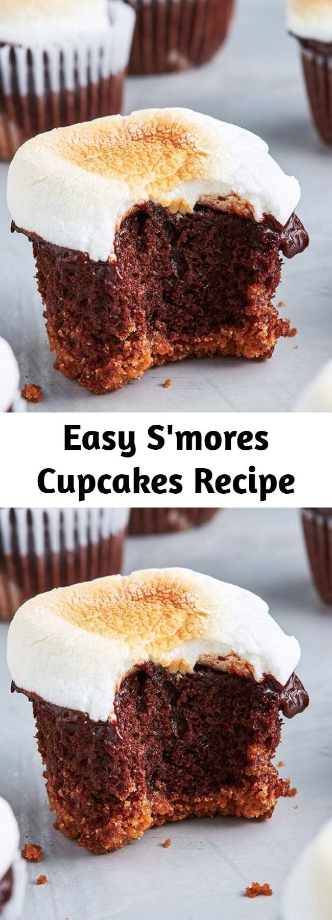 Easy S'mores Cupcakes Recipe - This S’mores Cupcakes recipe will leave you wanting s'more and s'more. S'mores are the best. There's no denying it. And now you can have everything you love about s'mores - buttery graham crackers, melty chocolate, and toasted marshmallow - in a cupcake! It's the best of both worlds!!