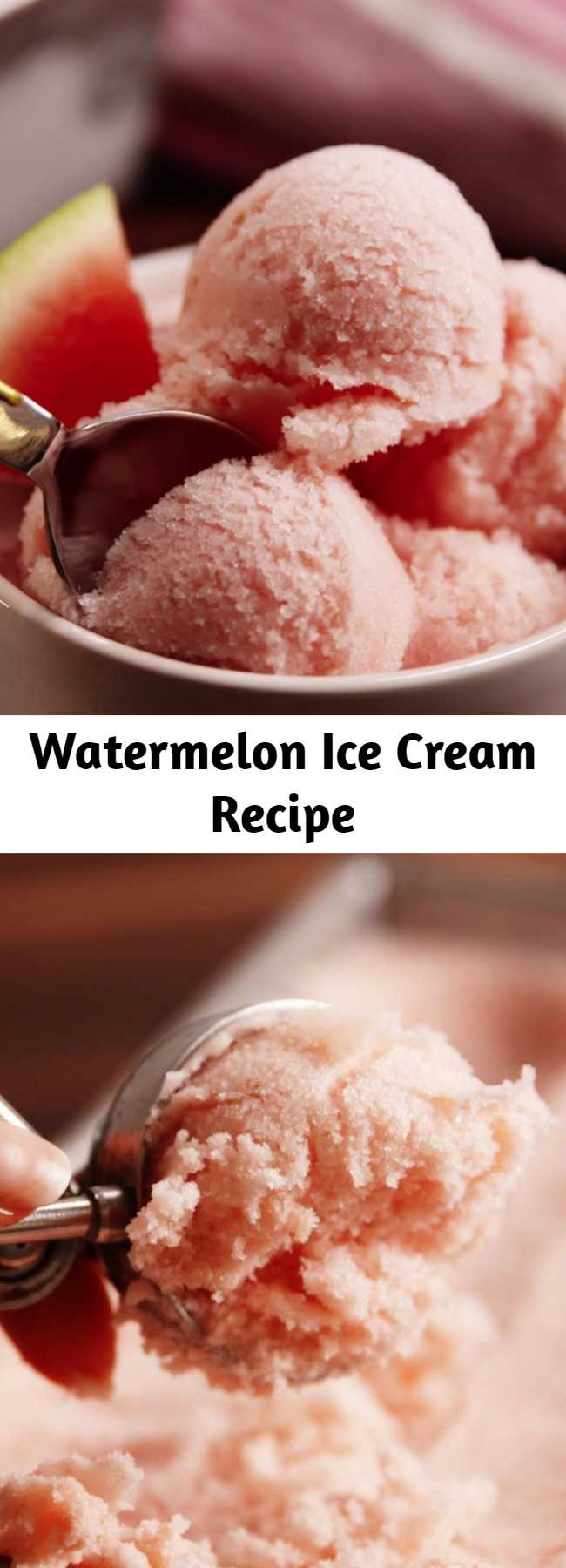 Watermelon Ice Cream Recipe - The most refreshing ice cream ever.
