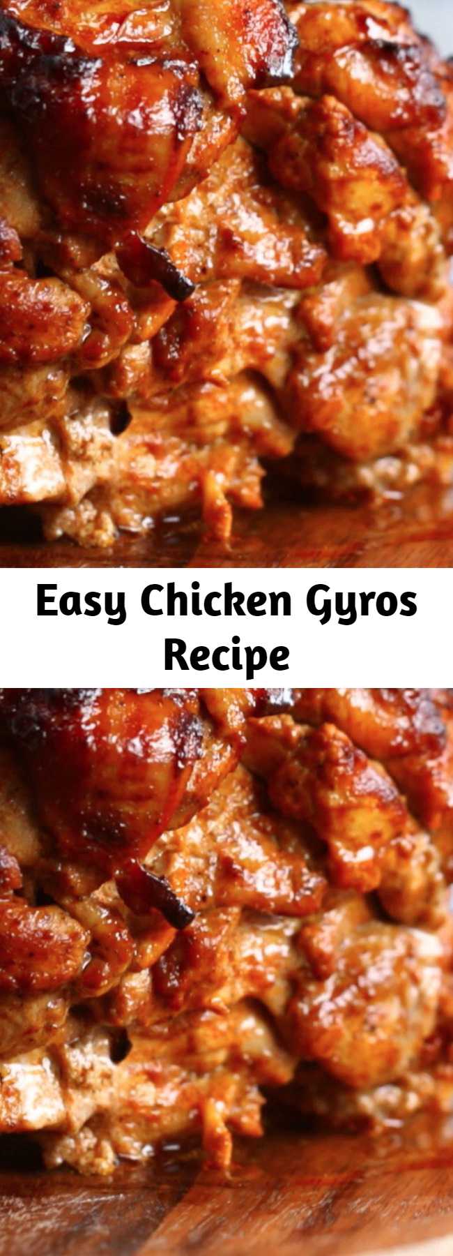 Easy Chicken Gyros Recipe - The marinade for the chicken is so sensational that I use it even when I'm not making Gyros! This is fantastic for entertaining because you can just lay it all out for guests to help themselves. The smell when the chicken is cooking is incredible - you can really smell the oregano and garlic!