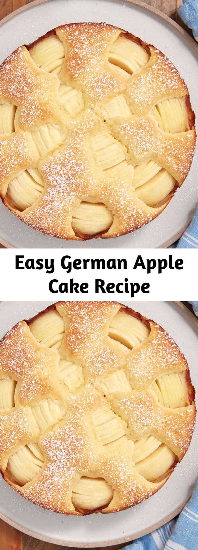 Easy German Apple Cake Recipe - This gorgeous apple cake is so much easier than it looks. Put those apples on display with this German Apple Cake.