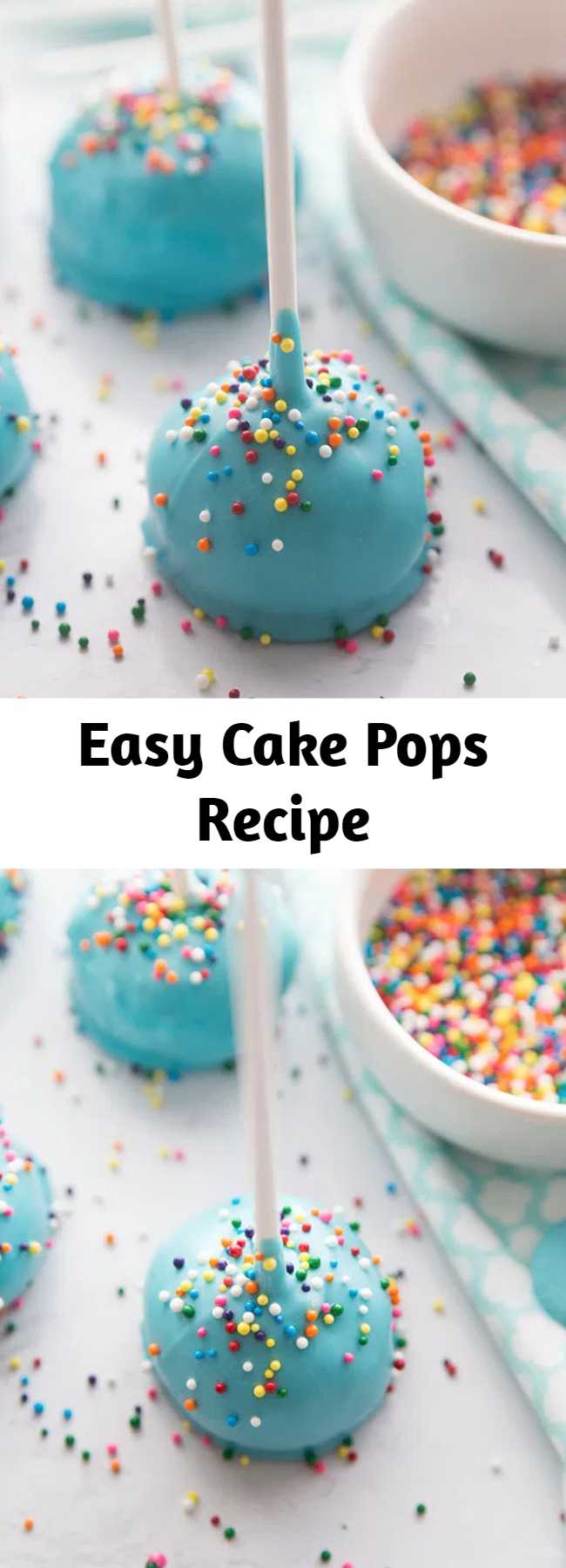 Easy Cake Pops Recipe - Such a fun and easy treat to make with kids! Perfect to make for birthday parties too! #recipes #kidsrecipes #snacks #treats #bestideasforkids
