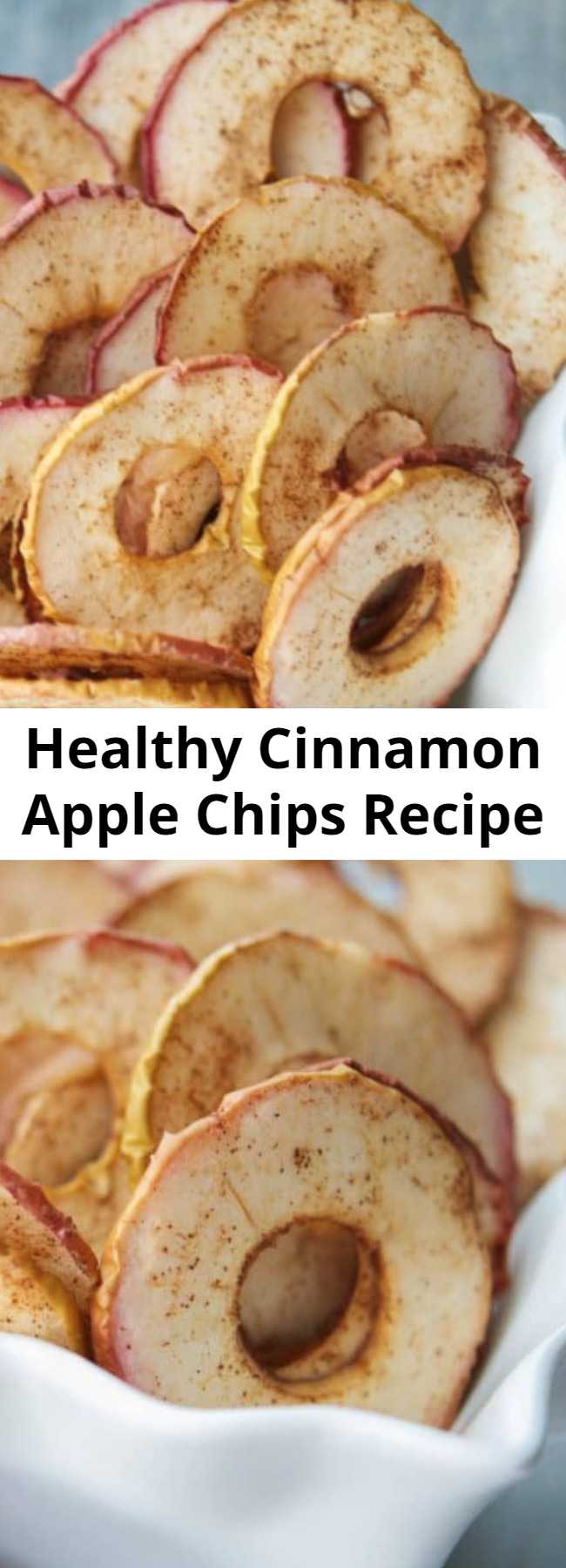 Healthy Cinnamon Apple Chips Recipe - Cinnamon Apple Chips, made with a few simple ingredients like McIntosh apples, cinnamon and sugar are a healthy snack your whole family will love.
